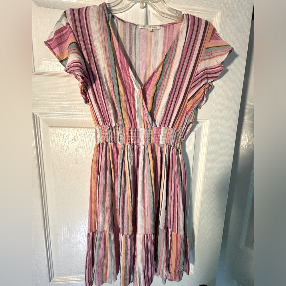 Label of Love Pastel Striped Dress